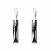 Diamond Sky Jewelry Sidabriniai auskarai moterims DiamondSky „Deluxe (Jet)“ su Swarovski kristalais