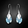 Diamond Sky Jewelry Sidabriniai auskarai „Baroque II (Aquamarine Light Chrome)“ su Swarovski® kristalais