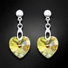 Diamond Sky Jewelry Sidabriniai auskarai „Romantic Heart II (Aurora Borealis)“ su Swarovski® kristalais