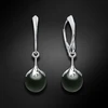 Diamond Sky Jewelry Sidabriniai auskarai „Pearl Galaxy (Magic Juodas)“ su Preciosa® kristalais