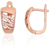 Diamond Sky Jewelry Sidabriniai auskarai su cirkoniais „Golden Cascade“