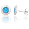 Diamond Sky Jewelry Sidabriniai auskarai su opalitu „Mėnulio Žavesys XIV“