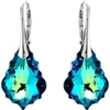 Diamond Sky Jewelry Sidabriniai auskarai „Baroque V (Bermuda Mėlyna)“ su Swarovski® kristalais