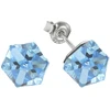 Diamond Sky Jewelry Sidabriniai auskarai „Rubicon II (Aquamarine Comet Argent Light)“ su Swarovski® kristalais