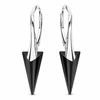 Diamond Sky Jewelry Sidabriniai auskarai „Spike II (Jet)“ su Swarovski® kristalais