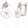 Diamond Sky Jewelry Sidabriniai auskarai su cirkoniais ir perlamutru „Silk Tango II“