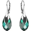 Diamond Sky Jewelry Sidabriniai auskarai „Baroque II (Emerald Light Chrome)“ su Swarovski® kristalais