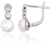 Diamond Sky Jewelry Sidabriniai auskarai su cirkoniais ir perlais „Galos X“