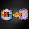 Diamond Sky Jewelry Sidabriniai auskarai „Glare (Light Colorado Topaz Shimmer)“ su Swarovski® kristalais