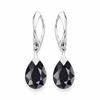Diamond Sky Jewelry Sidabriniai auskarai „Moon Shine (Jet)“ su Swarovski® kristalais