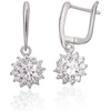 Diamond Sky Jewelry Sidabriniai auskarai su cirkoniais „Akmeninė Gėlė VIII“