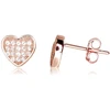 Diamond Sky Jewelry Sidabriniai auskarai-vinukai su cirkoniais „Two Hearts VI“