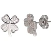 Diamond Sky Jewelry Sidabriniai auskarai-vinukai su cirkoniais „Clover“
