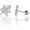 Diamond Sky Jewelry Sidabriniai auskarai-vinukai su cirkoniais „Maple Leaf III“