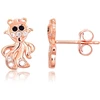 Diamond Sky Jewelry Sidabriniai auskarai-vinukai su cirkoniais „Goldfish“