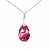 Diamond Sky Jewelry Sidabrinis kaklo papuošalas moterims DiamondSky „Baroque (Rose Comet Argent Light)“ su Swarovski kristalais