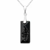 Diamond Sky Jewelry Sidabrinis kaklo papuošalas moterims DiamondSky „Growing Crystal II (Jet)“ su Swarovski kristalais