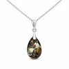 Diamond Sky Jewelry Sidabrinis kaklo papuošalas moterims DiamondSky „Baroque (Sidabrinis Night)“ su Swarovski kristalais