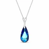 Diamond Sky Jewelry Sidabrinis kaklo papuošalas moterims DiamondSky „Rainbow Waterfall (Bermuda Mėlyna)“ su Swarovski kristalais