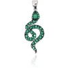 Diamond Sky Jewelry Sidabrinis pakabukas su cirkoniais „Smaragdinė Gyvatė“