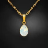 Diamond Sky Jewelry Sidabrinis pakabukas „Crystal Drop (Baltas Opal)“ su Swarovski® kristalais