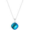 Diamond Sky Jewelry Sidabrinis pakabukas „Glare II (Bermuda Mėlyna)“ su Swarovski® kristalais