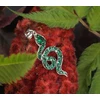 Diamond Sky Jewelry Sidabrinis pakabukas su cirkoniais „Smaragdinė Gyvatė“
