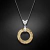 Diamond Sky Jewelry Sidabrinis pakabukas „Cosmic Ring (Golden Shadow)“ su Swarovski® kristalais