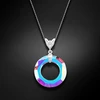Diamond Sky Jewelry Sidabrinis pakabukas „Cosmic Ring (Aurora Borealis)“ su Swarovski® kristalais