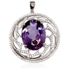 Diamond Sky Jewelry Sidabrinis pakabukas su cirkoniais ir ametistais „Attraction“