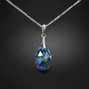 Diamond Sky Jewelry Sidabrinis pakabukas „Baroque (Aquamarine Mėlyna AB)“ su Swarovski® kristalais