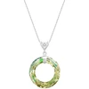 Diamond Sky Jewelry Sidabrinis pakabukas „Cosmic Ring (Luminous Žalias)“ su Swarovski® kristalais