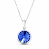 Diamond Sky Jewelry Sidabrinis pakabukas „Clarice (Sapphire)“ su Swarovski® kristalais