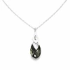 Diamond Sky Jewelry Sidabrinis pakabukas „Baroque II (Juodas Diamond Light Chrome)“ su Swarovski® kristalais