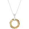Diamond Sky Jewelry Sidabrinis pakabukas „Cosmic Ring (Golden Shadow)“ su Swarovski® kristalais