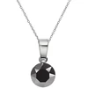 Diamond Sky Jewelry Sidabrinis pakabukas „Classic (Jet Hematite)“ su Swarovski® kristalais