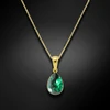 Diamond Sky Jewelry Sidabrinis pakabukas „Crystal Drop (Emerald)“ su Preciosa® kristalais