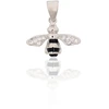 Diamond Sky Jewelry Sidabrinis pakabukas su cirkoniais ir emaliu „Pchelka“