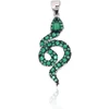 Diamond Sky Jewelry Sidabrinis pakabukas su cirkoniais „Smaragdinė Gyvatė“