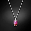 Diamond Sky Jewelry Sidabrinis pakabukas „Symbiosis II (Fuchsia Raudona Magma)“ su Swarovski® kristalais