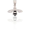 Diamond Sky Jewelry Sidabrinis pakabukas su cirkoniais ir emaliu „Pchelka“
