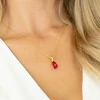 Diamond Sky Jewelry Sidabrinis pakabukas „Crystal Drop (Light Siam)“ su Preciosa® kristalais