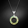 Diamond Sky Jewelry Sidabrinis pakabukas „Cosmic Ring (Luminous Žalias)“ su Swarovski® kristalais