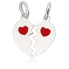 Diamond Sky Jewelry Sidabrinis pakabukas su emaliu „Broken Heart“