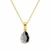 Diamond Sky Jewelry Sidabrinis pakabukas „Crystal Drop (Jet Hematite)“ su Preciosa® kristalais