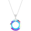 Diamond Sky Jewelry Sidabrinis pakabukas „Cosmic Ring (Aurora Borealis)“ su Swarovski® kristalais