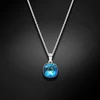 Diamond Sky Jewelry Sidabrinis pakabukas „Glare (Bermuda Mėlyna)“ su Swarovski® kristalais