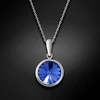 Diamond Sky Jewelry Sidabrinis pakabukas „Clarice (Sapphire)“ su Swarovski® kristalais