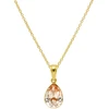 Diamond Sky Jewelry Sidabrinis pakabukas „Crystal Drop (Honey)“ su Preciosa® kristalais