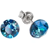Diamond Sky Jewelry Sidabrinis papuošalų rinkinys moterims „Classic (Bermuda Mėlyna)“ su Swarovski® kristalais